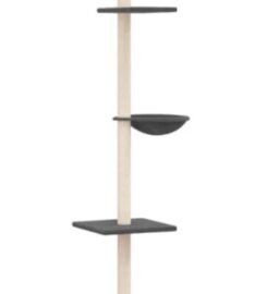 Draskyklė katėms iki lubų, tamsiai pilka, 263,5–289,5cm