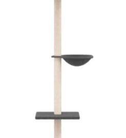 Draskyklė katėms iki lubų, tamsiai pilka, 263,5–289,5cm