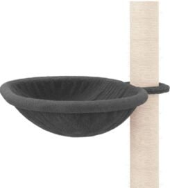 Draskyklė katėms iki lubų, tamsiai pilka, 263,5–289,5cm