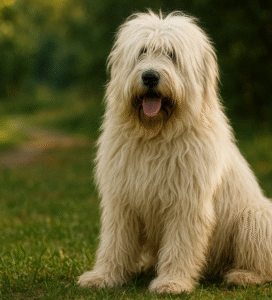 Pietų Rusijos aviganis su ilgu baltu kailiu Bugivugi
