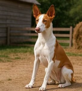 Ibicos podengas rudai baltas šuo Bugivugi