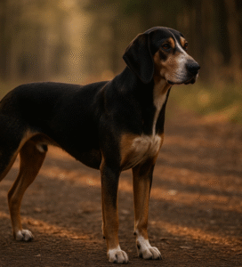 Norvegų skalikas miško take Bugivugi