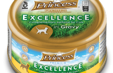 Aukštos kokybės šlapias ėdalas katėms vištiena/tunas/ryžiai padaže PRINCESS Excellence 70 g