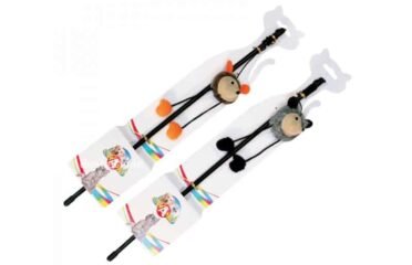 Žaislas katėms lazdelė su įvairiais gyvūnais Croci 45cm 2vnt