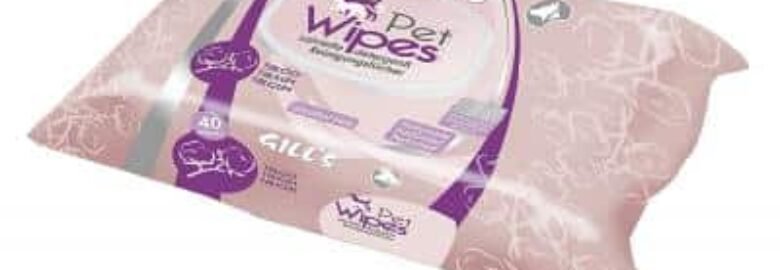 Servetėlės augintiniams su talku, 40 vnt