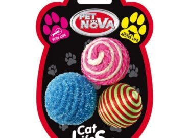 Kamuoliukai katėms Pet Nova 3vnt 2pak