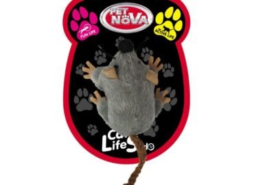 Pliušinė pelė katėms Pet Nova 7x5cm 3vnt