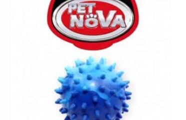 Spygliuotas plūduriuojantis guminis kamuolys šunims Pet Nova 4.5cm  2vnt