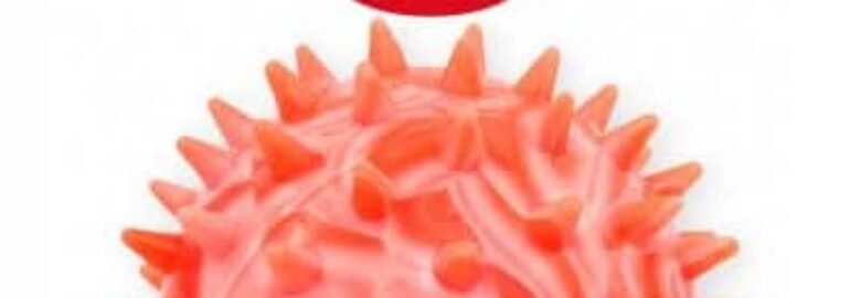 Spygliuotas plūduriuojantis guminis kamuolys 7.5cm