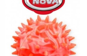 Spygliuotas plūduriuojantis guminis kamuolys 7.5cm