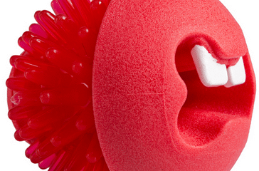 Raudonas kamuoliukas su spygliais Rogz Fred 6.4cm