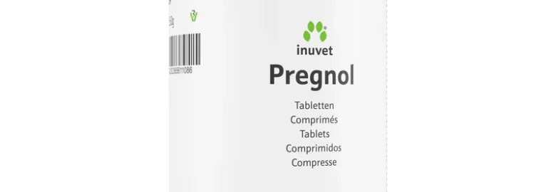 Papildai šunims netikro nėštumo požymiams slopinti šunims Inuvet Pregnol 60 tab.