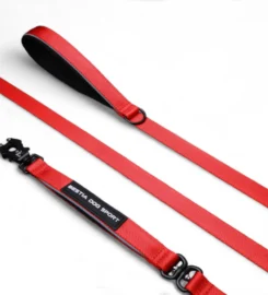 Šuns dresūros pavadėlis su paminkštinta rankena