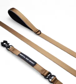 Šuns dresūros pavadėlis su paminkštinta rankena