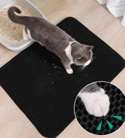 Dvisluoksnis neperšlampamas katės kilimėlis kraiko surinkimui