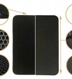 Dvisluoksnis neperšlampamas katės kilimėlis kraiko surinkimui