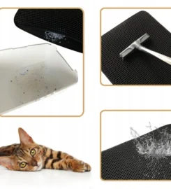 Dvisluoksnis neperšlampamas katės kilimėlis kraiko surinkimui