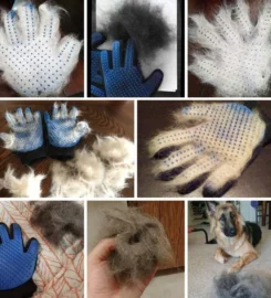Masažuojanti šukavimo pirštinė katėms ir šunims