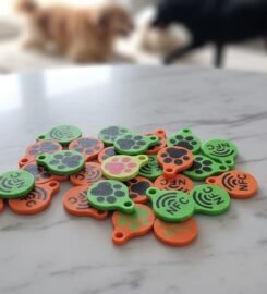 NFC 3d spausdinti pakabukai.